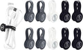SUNFICON Cable Organizers Magnetic Cable Clips Earbuds Cords Winder Bookmark Clips Whiteboard Noticeboard Fridge Magnets USB Cable Manager Ties Straps for Home,Office,School 5 Pack Gray White Black