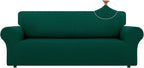 LURKA Stretch Oversized Sofa Slipcovers 1 Piece Couch Covers for 3 Cushion Couch Sofa Furniture Protector Full Sofa Covers with Elastic Bottom for Kids and Pet (Dark Green, X-Large)