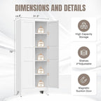 Yizosh Metal Pantry Cabinet, Cupboard