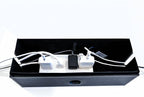NEET Cable Management Box Large, Computer Cord Organizer, Hide and Conceal, Power Cable Organizer, Computers and Desks, Black Stitched Leather