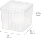 IRIS USA Food Storage Containers with Flip-Top Lid, 1.3 Qt - 10 Pack, Clear Stackable Food Containers for Kitchen & Pantry Organization, BPA-Free, Food Grade Plastic For Flour, Sugar, Dry Food, Grain