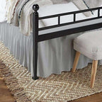 SlumberWell King Bed Skirt with Split Corners, Soft Microfiber, 15 Inch Drop, Light Grey Solid, Elegant Ruffled Design