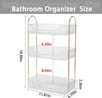 shuang qing Bathroom Counter Organizer Countertop Storage, Cosmetics Skincare Shelf, Makeup Organizer Perfume for Dresser Vanity Tray, Spice Rack for Kitchen(3 Tier-Clear)