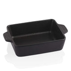 Sweejar Ceramic Baking Dish, Rectangular Small Baking Pan with Double Handles, 20 Oz for Cooking, Brownie, Kitchen, 6.5 x 4.9 x 1.8 Inches(Navy)