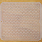 MicoYang Silicone Dish Drying Mat for Multiple Usage,Easy clean,Eco-friendly,Heat-resistant Silicone Mat for Kitchen Counter or Sink,Refrigerator or Drawer liner Translucent M 12 inches x 12 inches