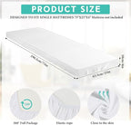 Breling Fitted Sheet (Sheet Only) Compatible with Milliard Trifold Mattress Folding Mattress Fitted Microfiber Bedsheet for Camp Bunk Rvs Bed(White,Single,4'')