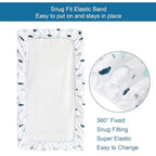 Changing Pad Cover for Boys Girls 2 Pack, Comfy & Breathable Changing Table Cover for 32''x16" Changing Table Pads, Diaper Changing Pad Cover, Dinosaurs & Ocean