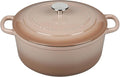 EDGING CASTING Enameled Dutch Ovens Cast Iron Dutch Oven Pot with Lid for Bread Baking, Cook, Dual Handle, 7 Quart, Mocha