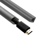 ZhiYo Corner Cable Concealer, 180in (5 x L36in) Corner Cord Hider for One Cord, Wire Covers for Cords, Paintable Cord Cover, Cable Management Channel Raceway for Wall, Floor Baseboard, Ceiling, Grey