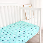 Crib Sheets for Boys or Girls 2-Pack, Fitted Crib Sheet 52'' x 28'' for Standard Crib & Toddler Mattress, Soft and Breathable Material, Baby Crib Sheets Neutral, Dinosaurs & Ocean