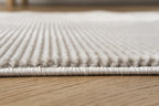Revival Rugs Stripe 2'7"x9' Machine Washable Runner Rug for Hallway Entryway - 100% Recycled Oeko-TEX Certified, Medium Pile, Taupe
