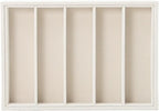Bedside Organizer - Multi-use Holder for Desk Drawer, Nightstand, Desktop - Catchall Tray for Jewelry, Sunglasses, Phone, Watch, Perfume, Lipstick (Beige 5Grid)