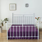 Bed Skirt Full Size Ruffled Bed Skirts with Split Corners, 14 Inch Drop Dust Ruffle Bed Skirt with Platform, Grape, 14'' Full