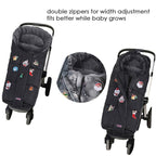 Christmas Uniuqe Waterproof Winter Stroller Bunting Bag Todder,Width Adjustable, Anti-Dirt,Foot area Open, Hoodie, All Features Needed for Baby Stroller Footmuff