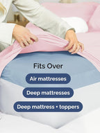 Extra Deep Split King Sheet Set - 7 Piece Breathable & Cooling Sheets - Hotel Luxury Bed Sheets Set - Easy Fit - Soft, Wrinkle Free & Comfy Sheets Set - Lavender Pink Sheet Set w/Extra Deep Pockets