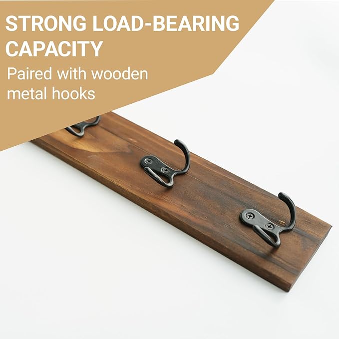 Vertical Key Holder for Wall, Vertical Wooden Key Rack Organizer for Home and Garage Entrances, Space Saving Entryway Organizer for Keys