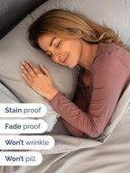 Extra Deep Pocket King Sheets - 4 Piece Breathable & Cooling Bed Sheets - Hotel Luxury Bed Sheet Set - Soft, Wrinkle Free & Comfy - Easily Fits Extra Deep Mattresses - Deep Pocket Light Grey Sheets