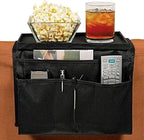 Non-Slip Armchair Caddy with Cup Holder Arm Rest Organizer TV Remote Control Holder Oxford Sofa Tray Chairs Couch Storage Arm Tidy Armrest Bag Bedside Space Saver Bag for Cellphone Magazines Glasses