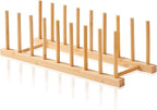 Bamboo Dish Dying Rack - Pot Lid Plate Organizer Holder for Cabinet - Cutting Board Organizer-Plate Rack for Dish, Pot Lid, Bowl, Cup, Cutting Board