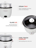 CUCKOO One-Touch Rice Cooker and Warmer, 12-Cup Cooked, White, CR-0601C