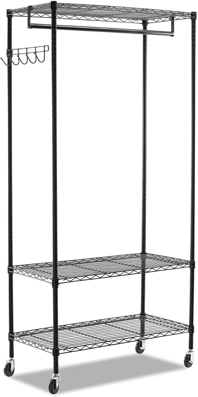 Alera Wire Shelving Garment Rack (Black)