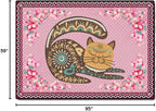 Cartoon Animal Pattern Area Rug Cute Cat Luxury Floral Decor for Carpet Farmhouse Bedroom Living Room Rugs Bathroom Kitchen Runner Mat Indoor Outdoor Non Slip Doormat 5' X 8'