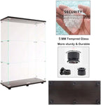 APRILSOUL Glass Display Cabinet 3-Shelf