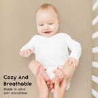 Yoofoss Pack and Play Sheets Fitted, Mini Crib Sheets 2-Pack for Pack N Play Mattress, Stretchy Playard Sheet, Soft and Breathable (Apricot-Green)