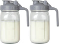 OneDream 2PACK Breast Milk Pitcher 32oz Glass Pitcher with Lid, Leakproof Drip-Free Spout, Breastmilk Storage Pitcher for Fridge