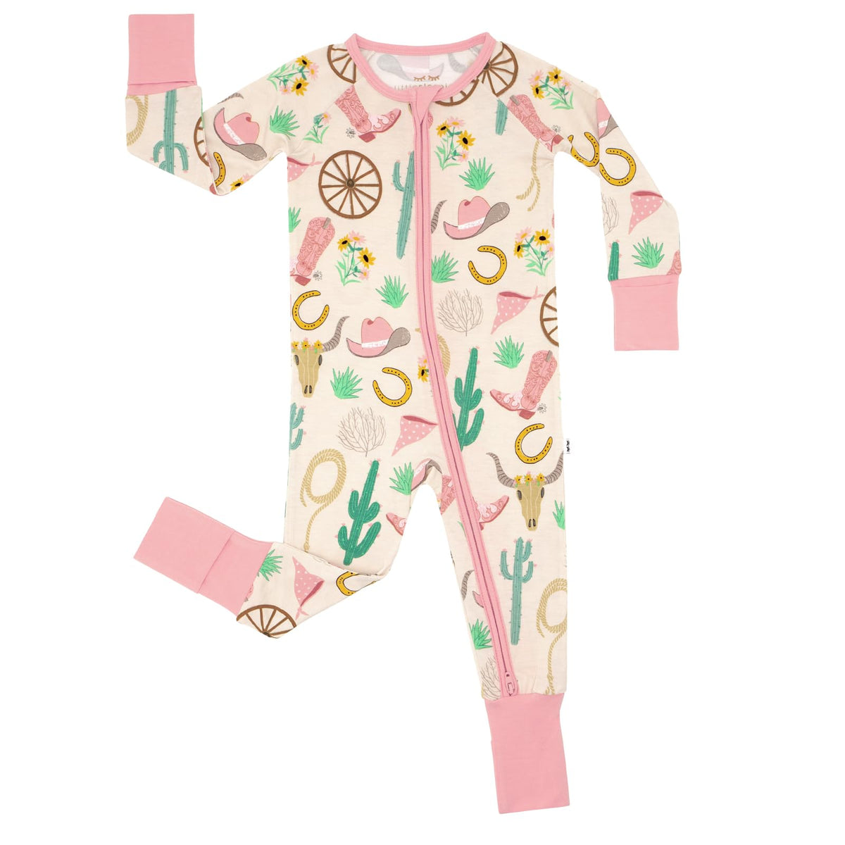 Little Sleepies Baby Pajamas, Pink Breakfast Buddies, 6-12M