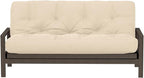 Royal Sleep Products by The Futon Factory 8 inch Foam Futon Mattress - Solid Ivory Fabric - Queen Size - CertiPUR Certified Foams - Made in USA - (Frame not Included)