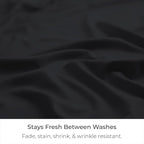 Mellanni Bed Skirt Queen Size - Bed Skirting - 15-Inch Tailored Drop Pleated Dust Ruffle - Hotel Luxury Bedding - Wrinkle, Fade, Stain Resistant - 1 Bedskirt (Queen, Black)