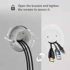 in-Wall Cable Management Kit, Large Opening Cable Pass Through (Fits 5+ Cables), 2-Pack Wall Grommets to Hide TV Cords for Wall Mounted TV, HDMI & Low-Voltage Cables - White