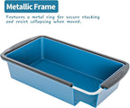 GORCI Silicone Freezer Tray With Lid, 2 Large 4 Cup Large Soup Freezer Molds Container for Meal Prepping, Ice Cube Tray, Perfect for Storing Leftovers, Sauces, Lasagna, 2-Pack