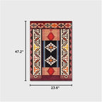 Vintage Boho Area Rugs Multicolor Ethnic Style Geometric Splicing Carpets Bedroom Living Room Kitchen Floor Mats Indoor Outdoor Non-Shedding Runner Rug Home Décor Carpet 2' X 4'