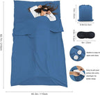 Sleeping Bag Liner,Travel Sheet & Adult Sleep Sack, Camping Sheets Travel Sleep Sack for Backpacking,Hotels & Hostels -Lightweight Single &Double Travel Sheet Camping Sheets
