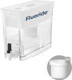 Waterdrop Fluoride-Reducing Water Filter Dispenser, 35-Cup, 150-Gallon Long-Life, Large Capacity, Reduces Chlorine, PFOA/PFOS and More, BPA Free, White (with 1 Filter)