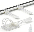 Cable Ties Cable Clips Wire Management Cord Clips Under,Desk Cable Management Reusable Zip Ties Wire Organizer Under Desk 100 packs (White)