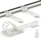 Cable Ties Cable Clips Wire Management Cord Clips Under,Desk Cable Management Reusable Zip Ties Wire Organizer Under Desk 100 packs (White)