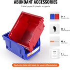 VEVOR Plastic Storage Bins 24 Pack (5 x 4 x 3-Inch), Hanging Stackable Storage Organizer Bins, Heavy Duty Stacking Containers for Closet, Garage, Office, or Small Parts Organization