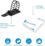 Adjustable adhesive cable management clips 100Pcs, large self adhesive cable ties clips ，Suitable for cable management under desks and on walls(Black)