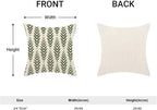 BETGINY Sage Green Boho Pillow Covers 24 x 24 Inch Pack of 2, Bohemian Ethnic Herringbone Pattern Decorative Throw Pillow Covers Vintage Linen Farmhouse Outdoor Pillowcase for Bedroom Home Sofa Decor
