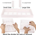 SWOMMOLY Expandable Food Storage Container Lid Organizer, Includes 8 Adjustable Dividers, 30 Preprinted and Blank Writable Labels, Extra Large