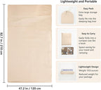 Sleeping Bag Liner Camping Adult Sleep Sack Lightweight Travel Sheet for Hotel Bed Compact Ultralight Essential Cleaning Supplies Kit Travel Bedding Set for Backpacking
