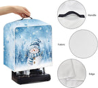 Cute Snowman Coffee Maker Cover Christmas Dustproof Coffee Machine Protection with Handles