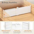Lifewit 5" Tall 12 Pack Drawer Dividers, 30-47cm/11.5-18.5" Expandable Drawer Divider for Clothes, Adjustable Dresser Drawer Organizers, Drawers Separators for Dresser/Bathroom/Closet/Kitchen White