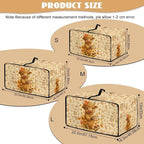 Toaster Oven Dust Cover Dustproof Convection Microwave Ovens Cover Stain-resistant Small Countertop Appliance Protector, M, Highland Cow Coffee Sunflower Fall Decor