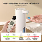 Seawah Automatic Soap Dispenser Touchless(Upgrade Auto & Manual Dual Modes), Quiet Design, IPX7, Adjustable Volume, Rechargeable, Thick & Thin Dish/Hand Soap Compatible for Bathroom & Kitchen