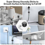 6 Pack,Magnetic Cable Clips & Silicon Cable Ties,[Cable Smooth Adjustable Under Desk Organizer],Cable Management,Cord Holder-Desk Stand Cable Organizer Holding,Adhesive for Home Cable Keeper