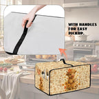 Toaster Oven Dust Cover Dustproof Convection Microwave Ovens Cover Stain-resistant Small Countertop Appliance Protector, M, Highland Cow Coffee Sunflower Fall Decor